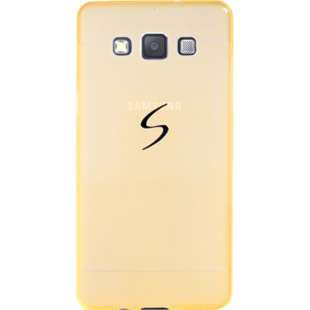 Samsung Galaxy E5 (E500) - Luster Silikon Arka Kapak-Kılıf - Gold Cep Telefonu Kılıfı Fiyatı