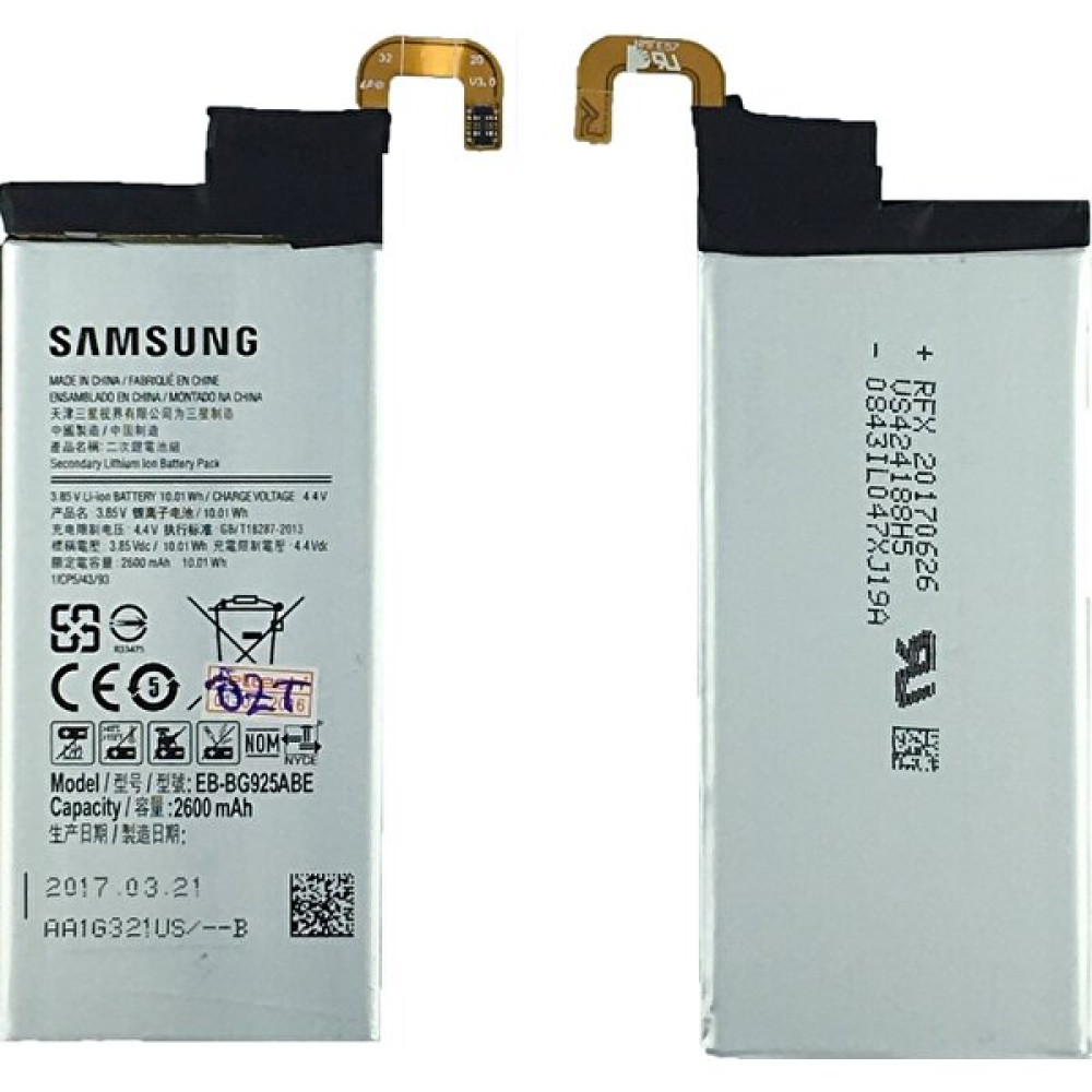 Samsung Galaxy G925 S6 Edge Için Samsung EB-BG925ABE Service 2850 Mah Batarya Cep Telefonu Bataryası Fiyatı
