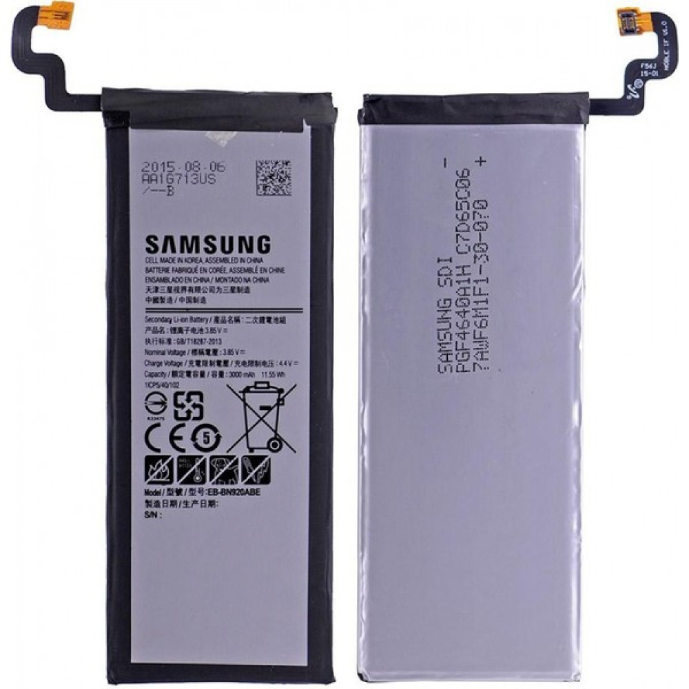 Samsung Galaxy N920 Note 5 Uyumlu Samsung EB-BN920ABE 3000 Mah Batarya Cep Telefonu Bataryası Fiyatı