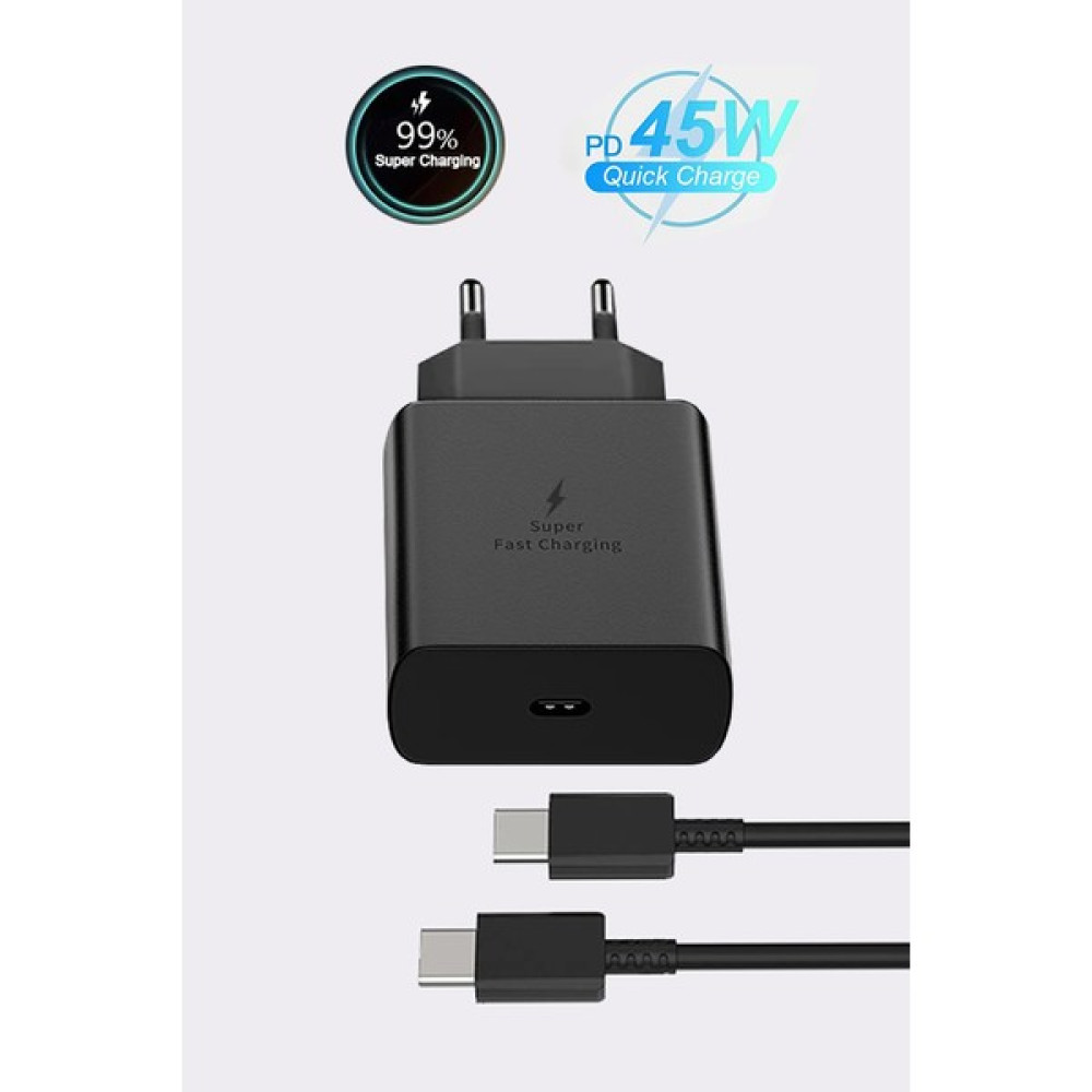 Samsung Galaxy S23 Ultra S23+ Plus S24 Ultra S24+ Plus Uyumlu 45W Süper Hızlı Şarj Aleti Cihazı Seti Diğer Fiyatı