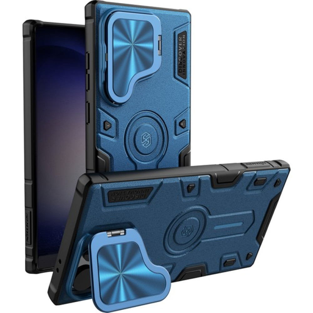 Samsung Galaxy S24 Ultra Pc + Tpu Telefon Kapağı (Yurt Dışından) - Mavi Cep Telefonu Kılıfı Fiyatı