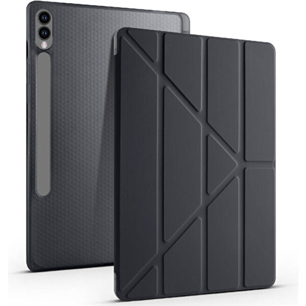 Samsung Galaxy Tab S9 Plus X810 12.4 Inç Katlanabilir Kalemlikli Standlı Akıllı Kılıf - Siyah Tablet Kılıfı Fiyatı