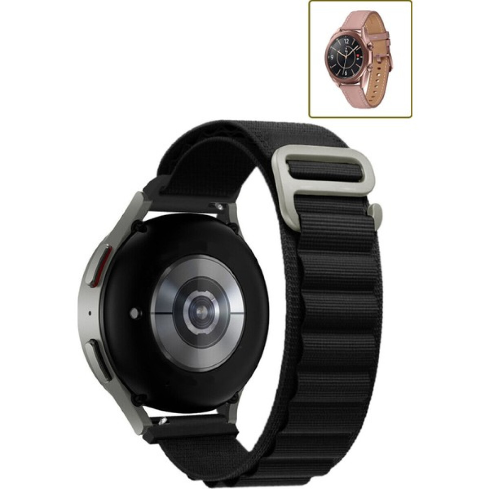 Samsung Galaxy Watch 3 41MM Akıllı Saat Uyumlu Kordon Alpine Loop Döngü Spor Kayış - Siyah Giyilebilir Teknoloji Aksesuarları Fiyatı
