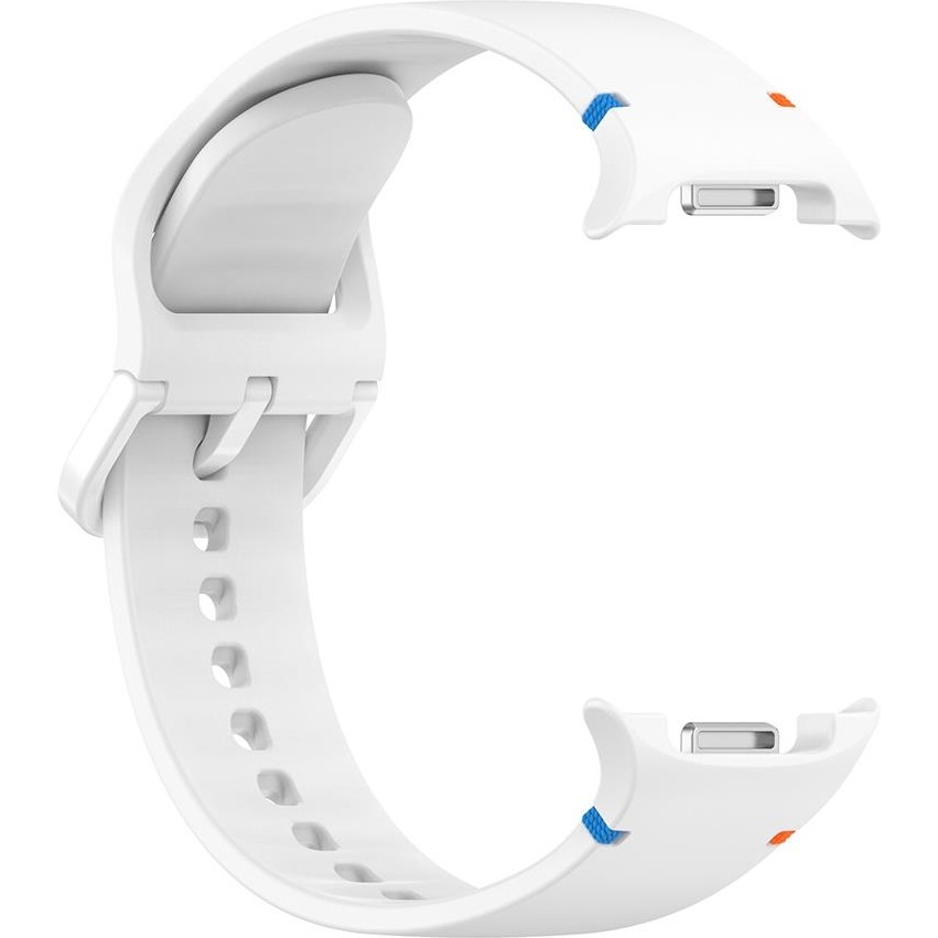 Samsung Galaxy Watch 8 40 / 44 mm Silikon Kordon Tam Uyumlu Pim Tasarımı Premium Spor Kayış - Beyaz Akıllı Saat Aksesuarı Fiyatı