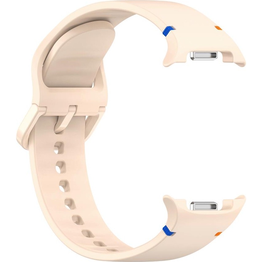 Samsung Galaxy Watch 8 40 / 44 mm Silikon Kordon Tam Uyumlu Pim Tasarımı Premium Spor Kayış - Pudra Akıllı Saat Aksesuarı Fiyatı