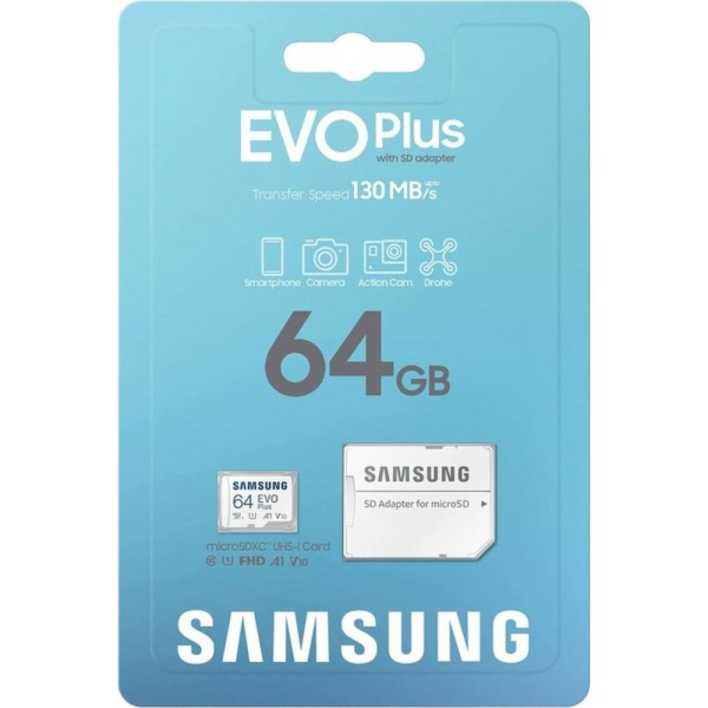 Samsung Micro Sd Evo Plus 64 GB Hafıza Kartı Adaptörlü MB-MC64HA/TR Hafıza Kartları Fiyatı