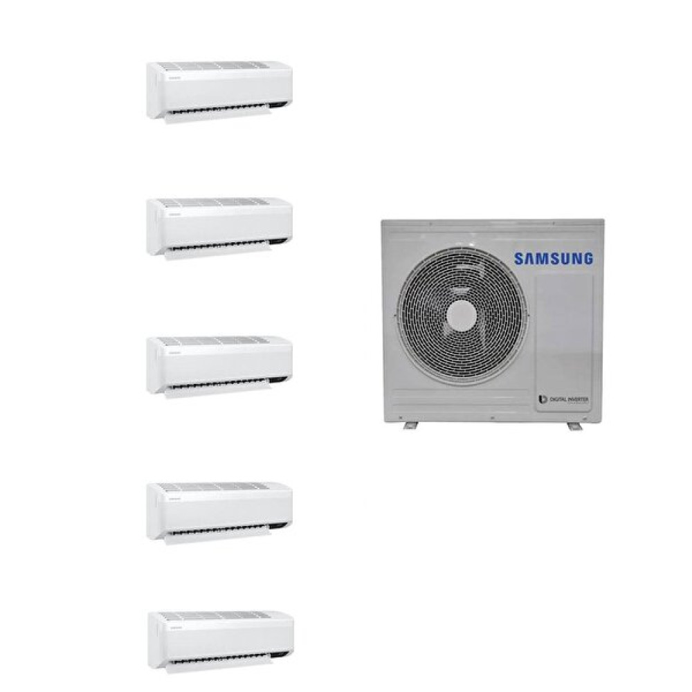 Samsung Wind Free Multi 1+5 Aj100Txj5Kh/Ea 7+7+9+12+24 İç 10 Kw Dış Ünite Klima Klimalar Fiyatı