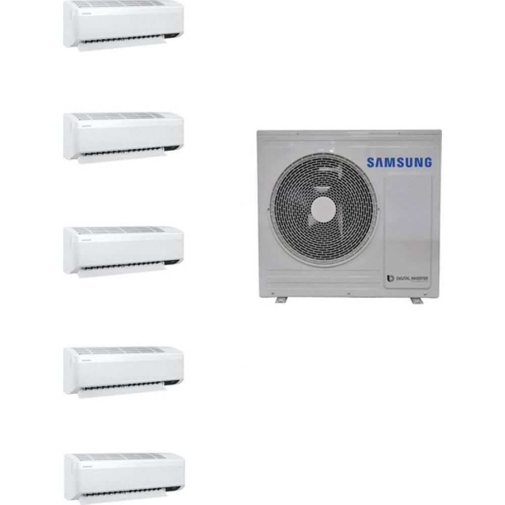 Samsung Wind Free Multi 1+5 AJ140TXJ5KH/EA 9+9+12+12+12 Iç 14 Kw Dış Ünite Klimalar Fiyatı