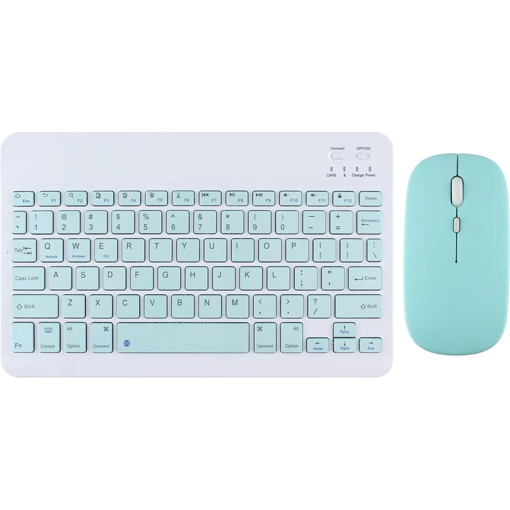 Samsung,xiaom,huawei ve Apple Tabletleri Ile Uyumlu Bluetooth Özellikli Klavye Mouse Set - Açık Yeşil Tablet Pc Aksesuarları Fiyatı