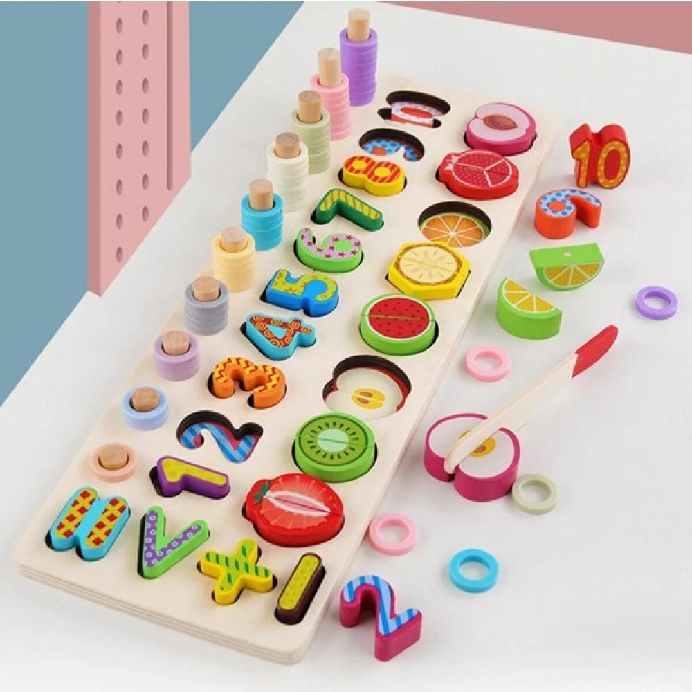 Samtoys Ahşap Logaritmik Sayı Dizilişleri ve Cırtlı Meyve Kesme Eşleştirme Oyunu Bebek Oyuncakları Fiyatı