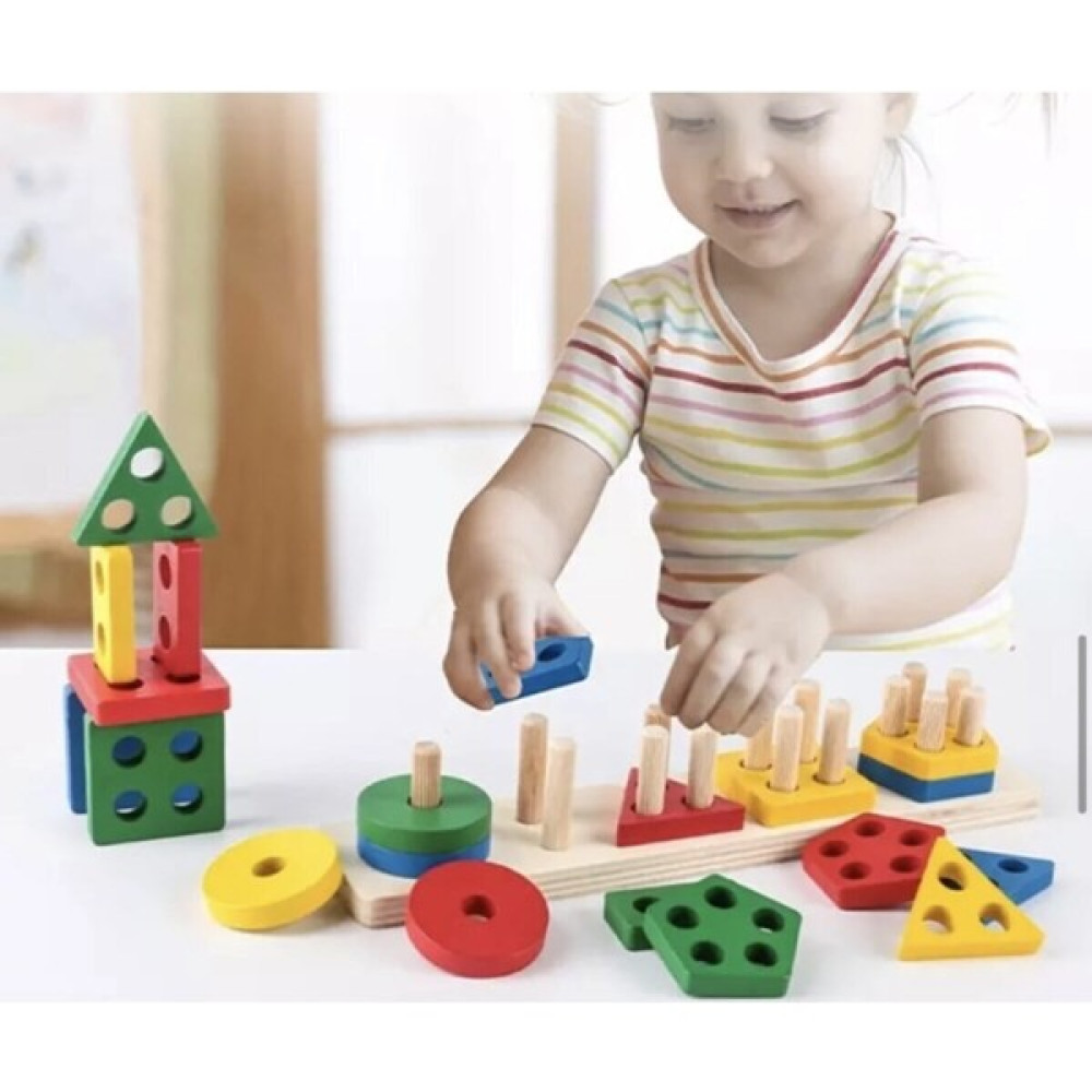 Samtoys Montessori Ahşap Geometrik Şekil Yerleştirme Oyunu Bebek Oyuncakları Fiyatı