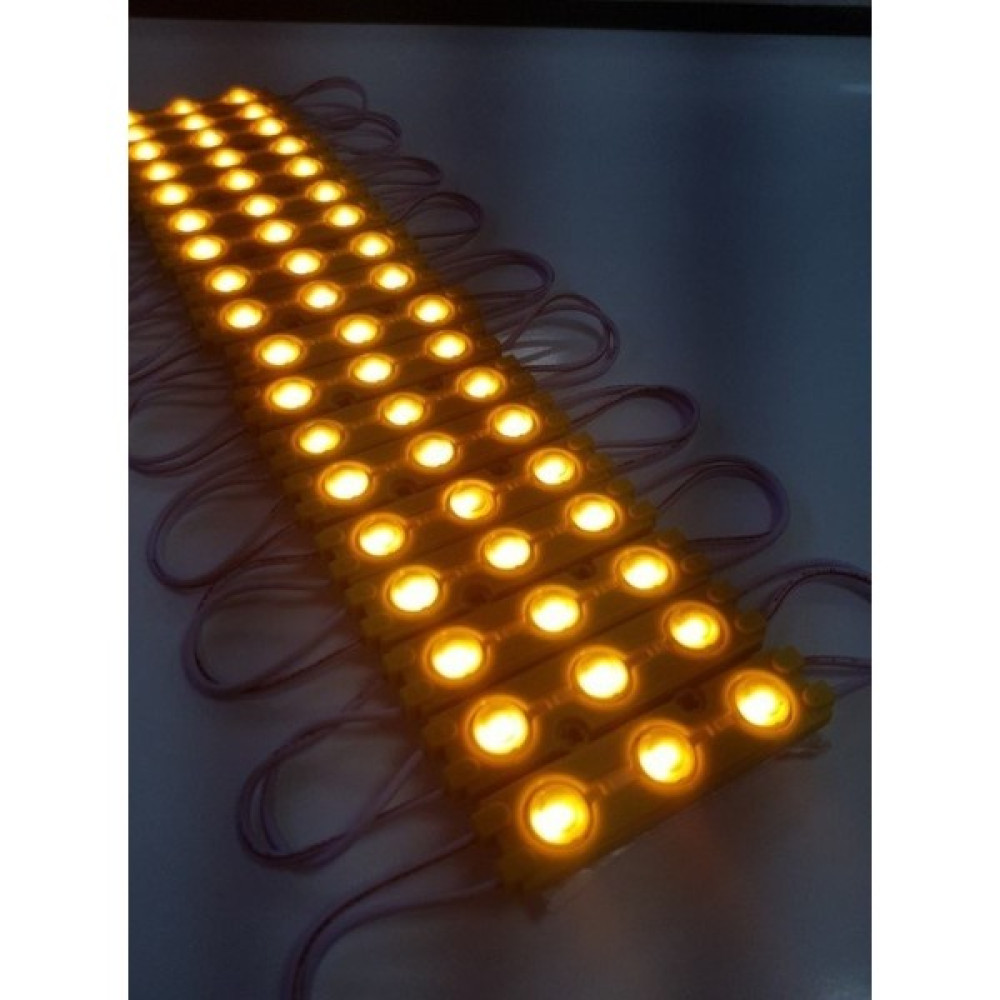 Şan Led 3 Ledli Parmak Led Modül 1.5W 2835 Smd Mercekli Beyaz,gün Işığı,mavi,kırmızı,yeşil,amber 12V - 10 - Amber Led Aydınlatmalar Fiyatı