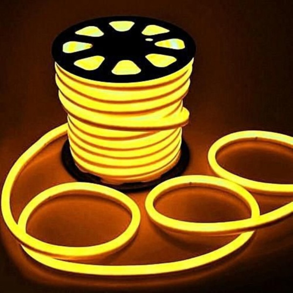 Şan Led Neon Esnek Hortum Şerit LED Amber Rengi + 220V Fiş 2,3,4,5,10,15,20,25,50,100 Metre - 1 m Led Aydınlatmalar Fiyatı