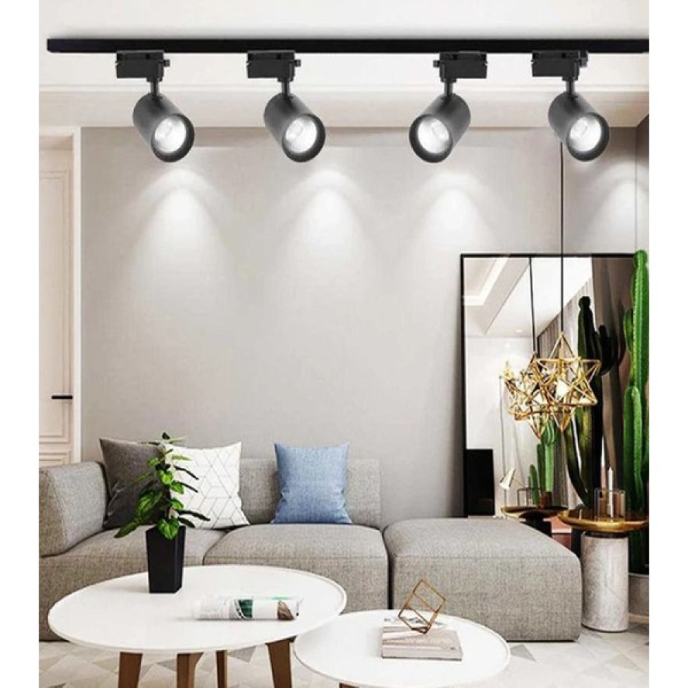 Şan Led Siyah Kasa Beyaz/Günışığı 35W Raylı Spot / 8 Adet + 2 Metre Ray - Beyaz Spot Fiyatı