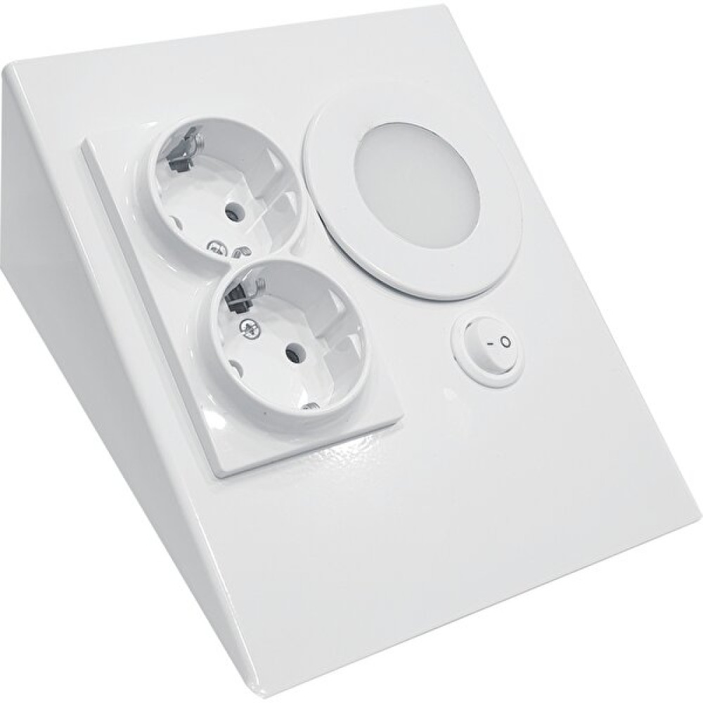 Şan Led Tezgah Altı Çiftli Priz 3W Spot Metal Kasa Beyaz/krom Renk-1-2-5-10 Adet - 10 Adet Beyaz Prizler Fiyatı