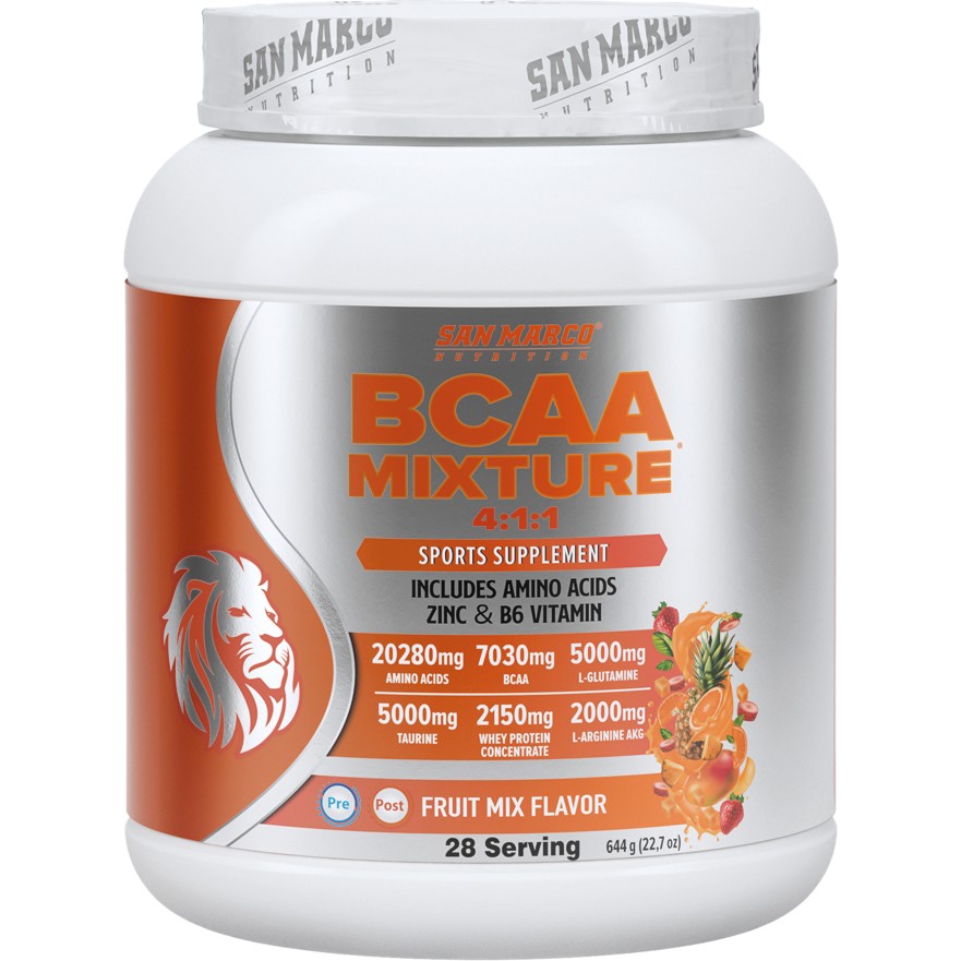 San Marco BCAA Mixture 644 gr Karışık Meyve Aromasıyla 28 Porsiyonlu Unisex Sporcu Takviyesi Diğer Fiyatı