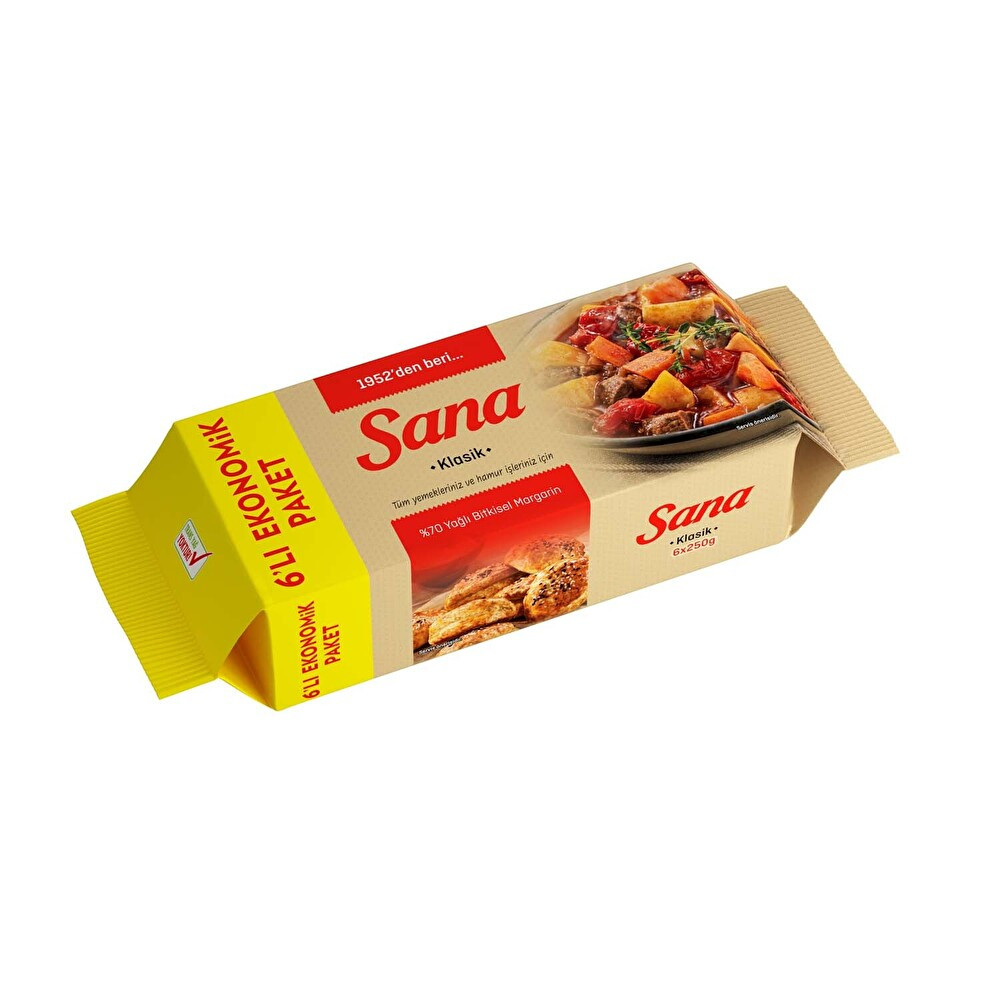 Sana Klasik 6'lı Paket Margarin 6x250 G Tereyağ ve Margarin Fiyatı