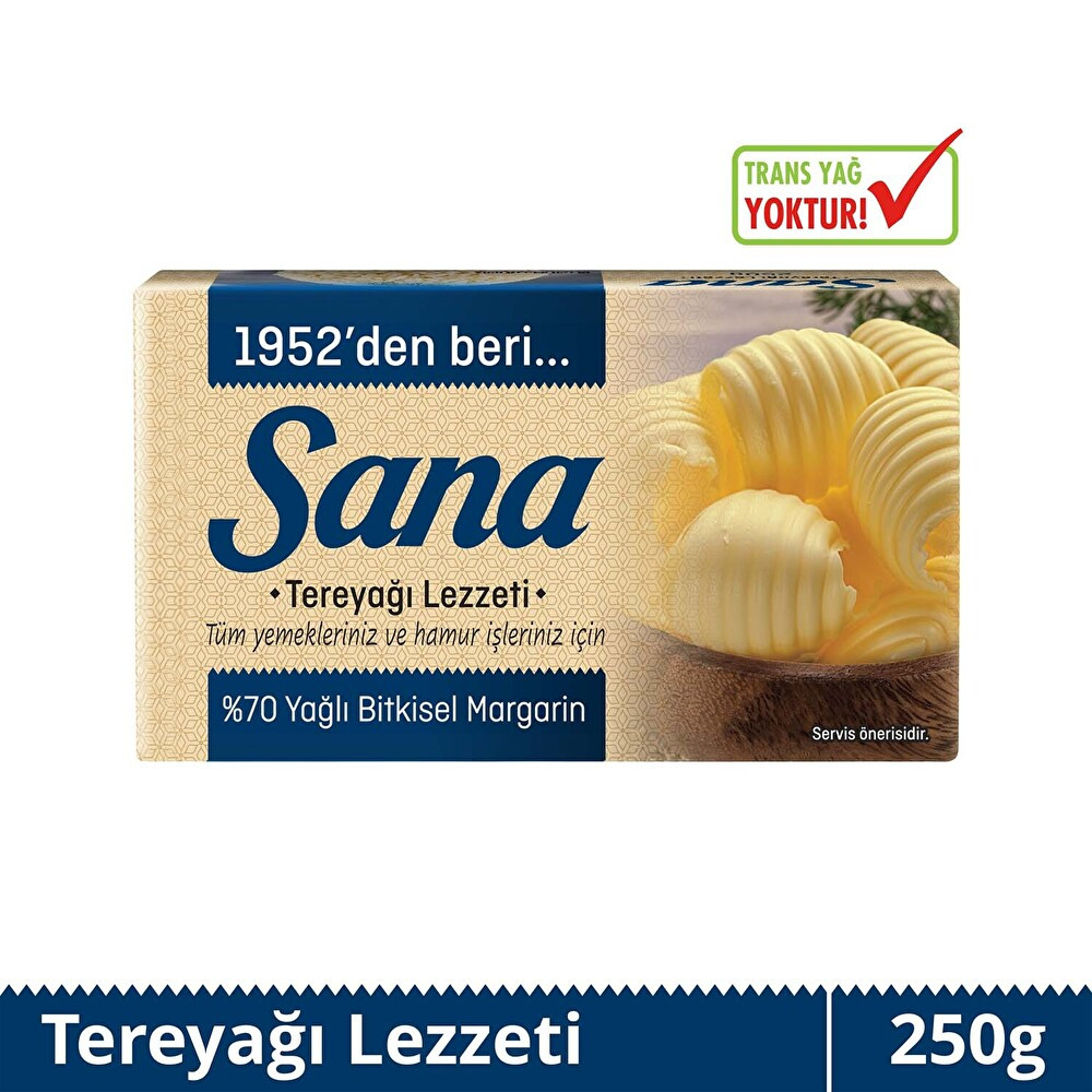 Sana Tereyağ Lezzeti Paket Margarin 250 G Tereyağ ve Margarin Fiyatı