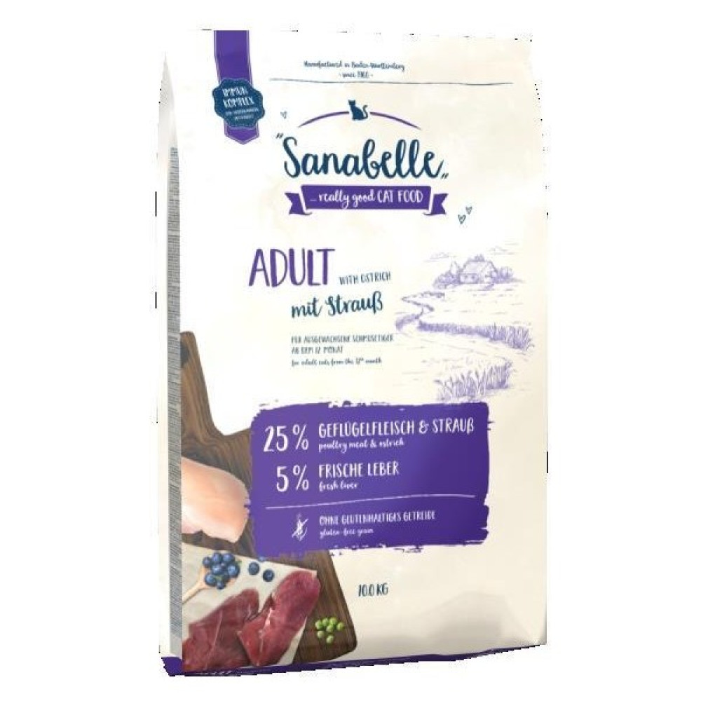 Sanabelle Adult Ostrich Deve Kuşu Etli 10 kg Yetişkin Kedi Maması Evcil Hayvan Ürünleri Fiyatı