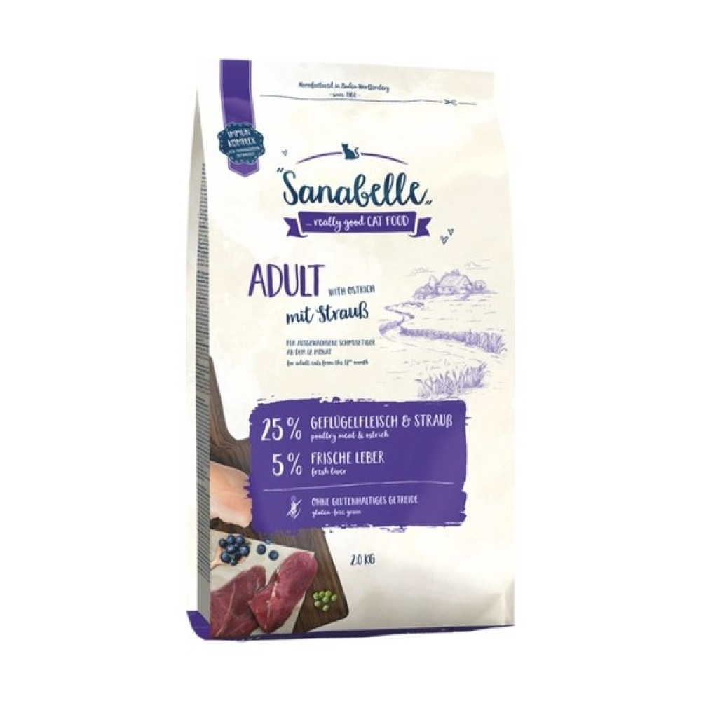 Sanabelle Sanabella Deve Kuşu Etli Yetişkin Kedi Maması 2 kg Evcil Hayvan Ürünleri Fiyatı