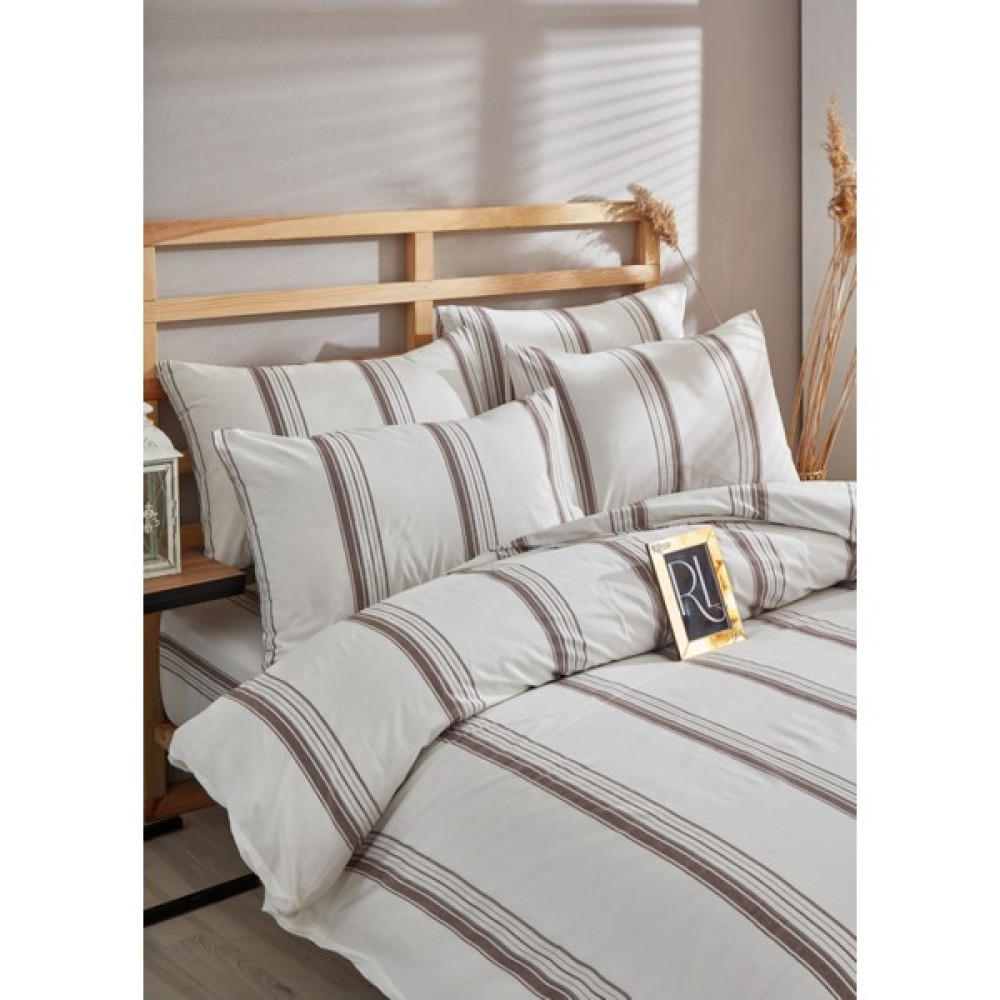 Sanal Trend Home Tek Kişilik Pamuklu Nevresim Seti Simple ''160X220'' Çarşafsız - Kahverengi - 160 x 220 cm Nevresim Takımı Fiyatı