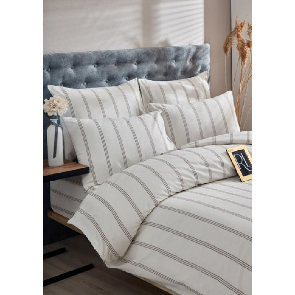 Sanal Trend Home Tek Kişilik Pamuklu Nevresim Seti Simple ''160X220'' Çarşafsız - Krem - 160 x 220 cm Nevresim Takımı Fiyatı