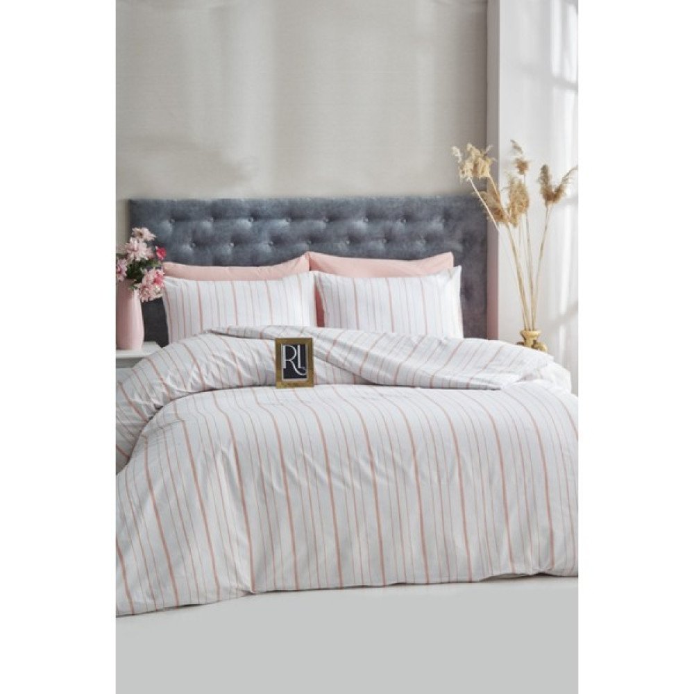 Sanal Trend Home Tek Kişilik Pamuklu Nevresim Seti Simple ''160X220'' Çarşafsız - Somon - 160 x 220 cm Nevresim Takımı Fiyatı