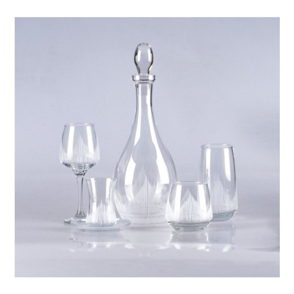 Sanat Glass Lav Lal Hisar Model 61 Parça 12 Kişilik Cam Su Takım Fincan / Bardak / Kahve Takımı Fiyatı
