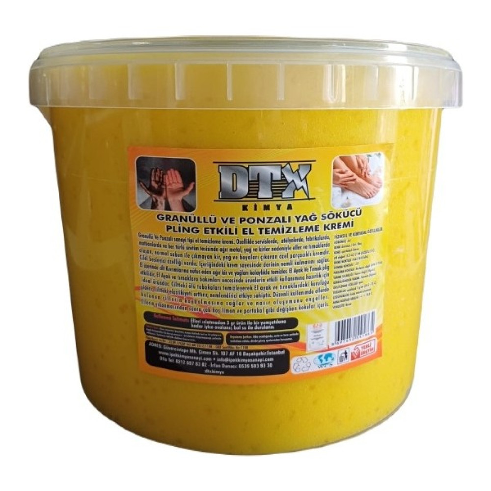 Sanayi Kimya Dtx Kimya Sanayi Tipi Yumuşak Granüllü El Temizleme Sabunu (Kremi) 5 kg Temizlik Malzemeleri Fiyatı