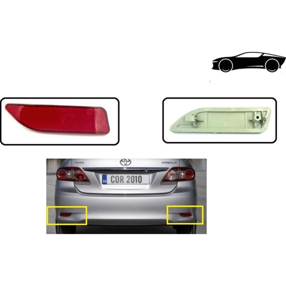 Sancar Auto Tampon Reflektörü Corolla 2010-2012 Arka Sağ Oto Boyaları Fiyatı