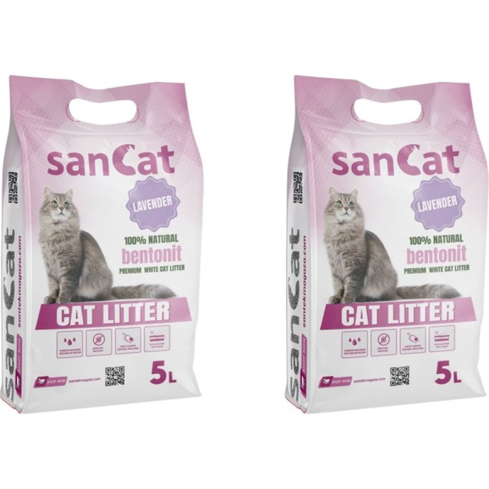 Sancat Lavanta Kokulu Premium Beyaz Kedi Kumu 5 lt x 2 Adet Evcil Hayvan Ürünleri Fiyatı