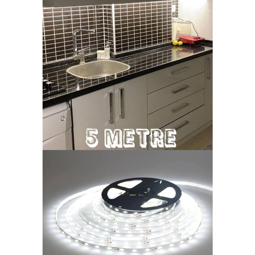 sanctum Mutfak Dolabı Için 5 Mt Beyaz Şerit Led 12v Adaptörlü Yaş Günü & Parti Fiyatı
