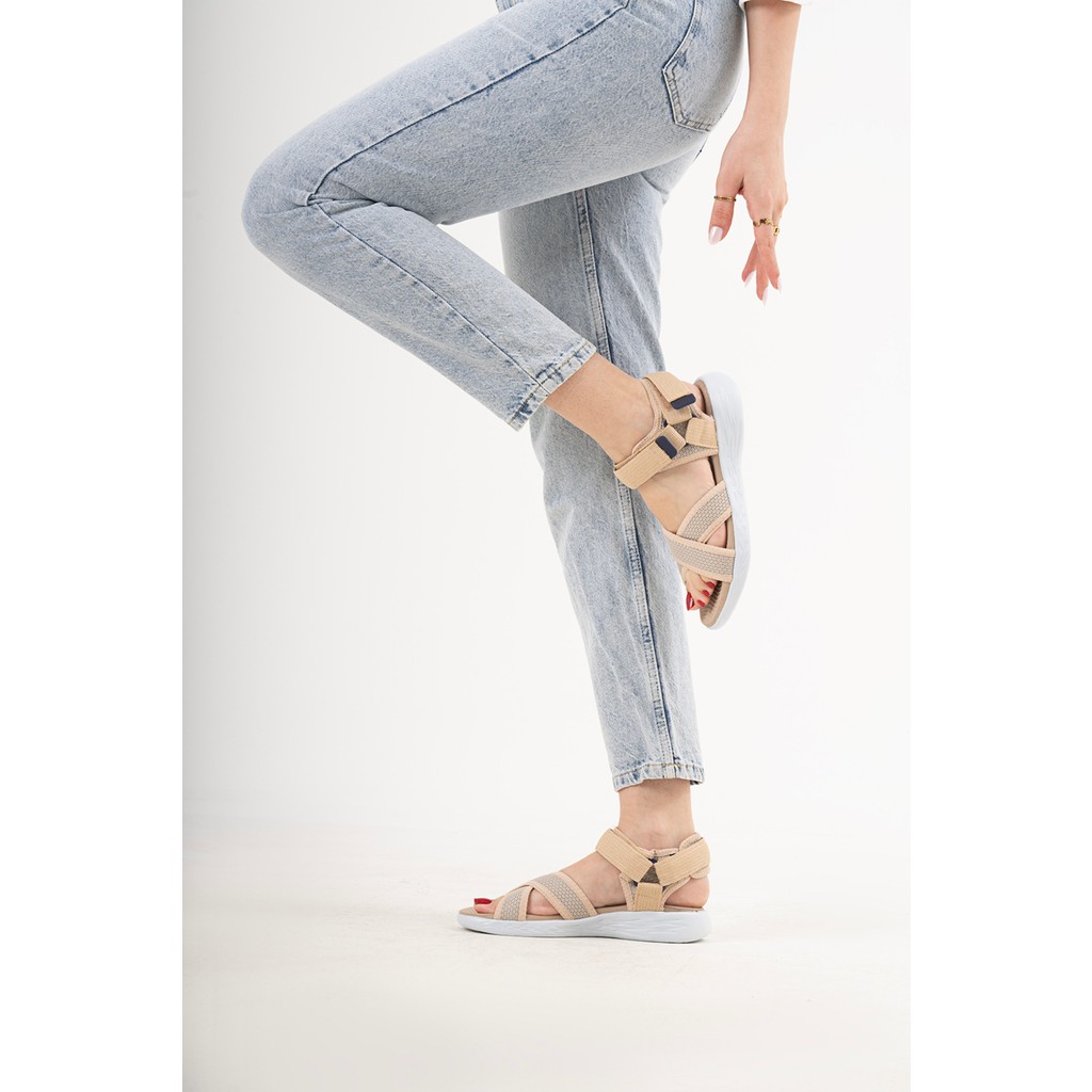 Sandal Spor Kadın Çapraz Bant Günlük Sandalet SS001-0159 Bej Kadın Terlikleri ve Sandaletleri Fiyatı
