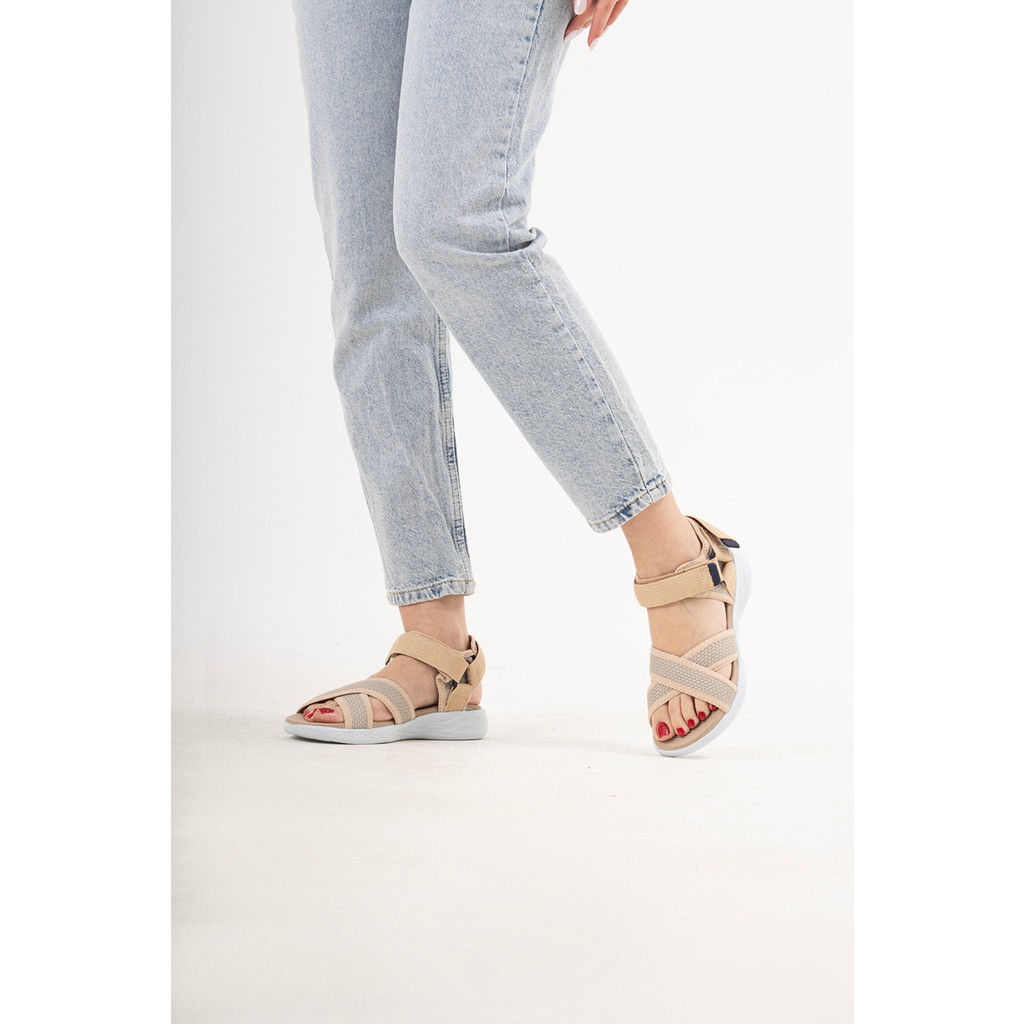 Sandal Spor Kadın Çapraz Bant Günlük Sandalet SS001-0159 Bej Kadın Terlikleri ve Sandaletleri Fiyatı