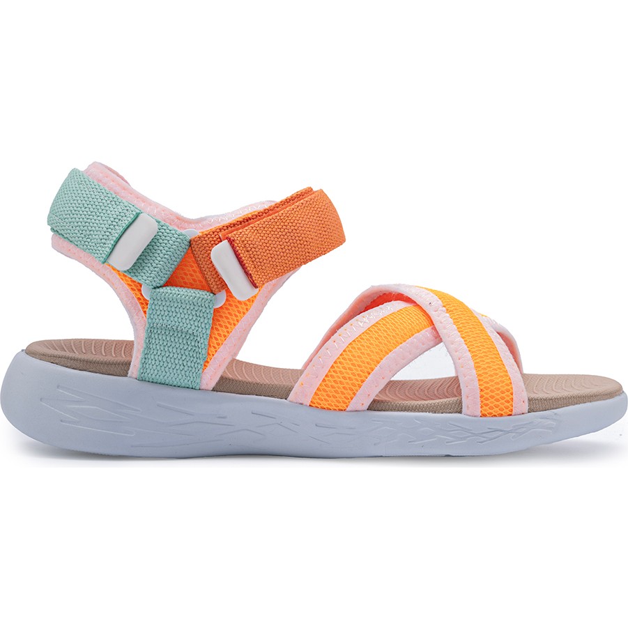 Sandal Spor Kadın Çapraz Bant Günlük Sandalet SS001-0159 Yeşil- Oranj Kadın Terlikleri ve Sandaletleri Fiyatı