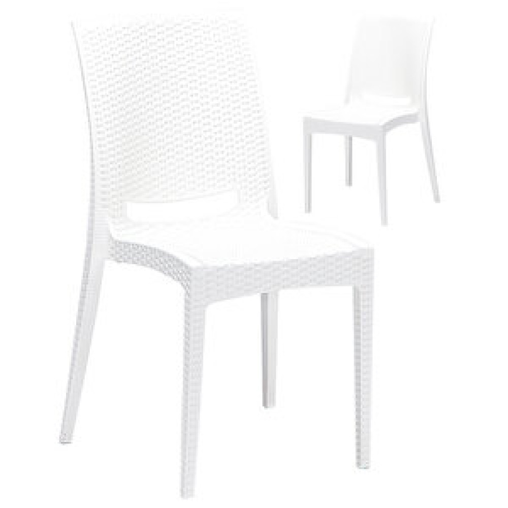 Sandalie 2 Adet Rattan Beyaz Sandalye / Balkon-bahçe-teras Bahçe Sandalyesi Fiyatı