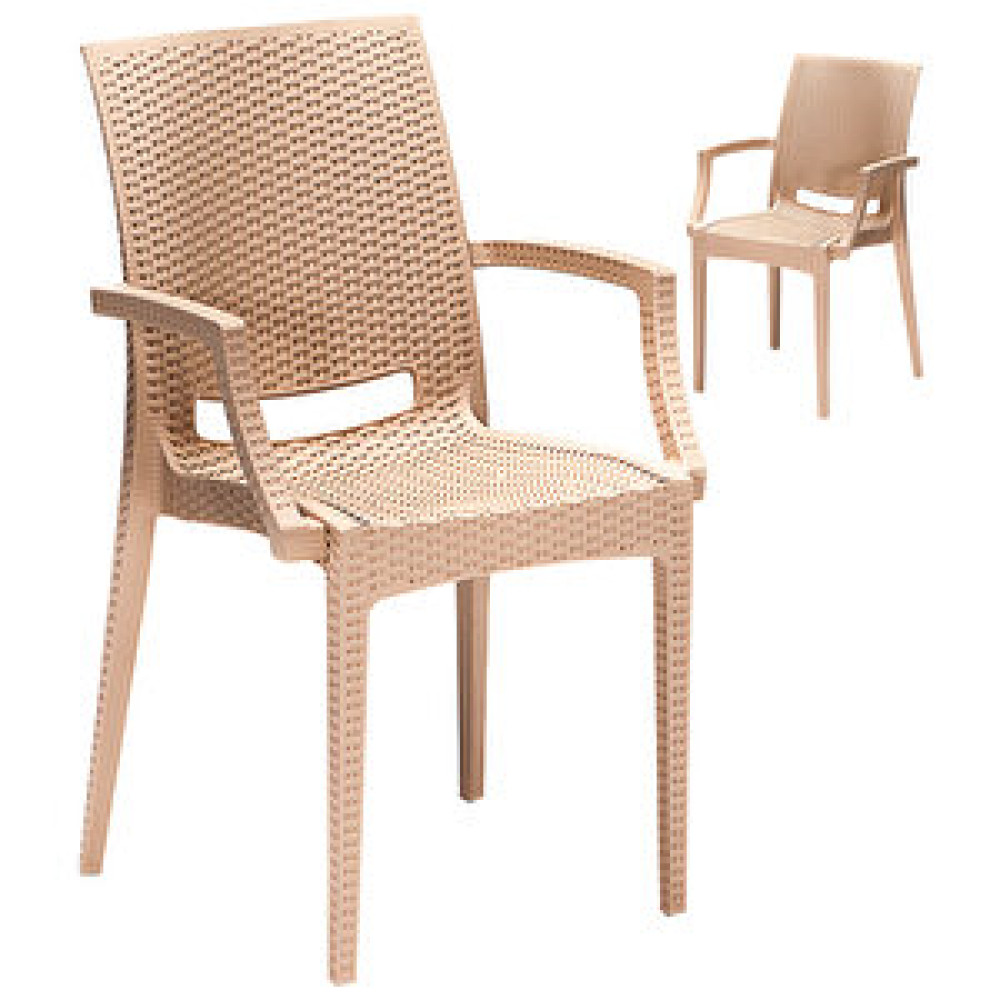 Sandalie 2 Adet Rattan Lüx Cappucino Sandalye / Balkon-bahçe-teras Bahçe Sandalyesi Fiyatı