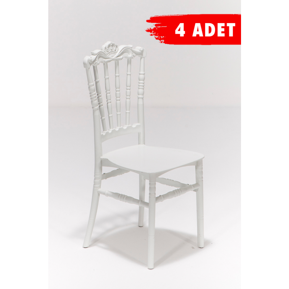 Sandalıe 4 Adet Artemis Beyaz Sandalye / Balkon-Bahce-Mutfak Mutfak Dolabı / Mobilyası Fiyatı