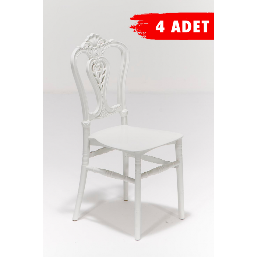 Sandalıe 4 Adet Carisma Beyaz Sandalye / Balkon-Bahce-Mutfak Mutfak Dolabı / Mobilyası Fiyatı