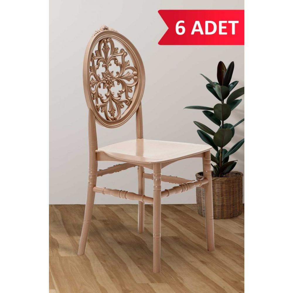 Sandalıe 6 Adet Venus Cappucino Sandalye / Balkon-Bahce-Mutfak Mutfak Dolabı / Mobilyası Fiyatı