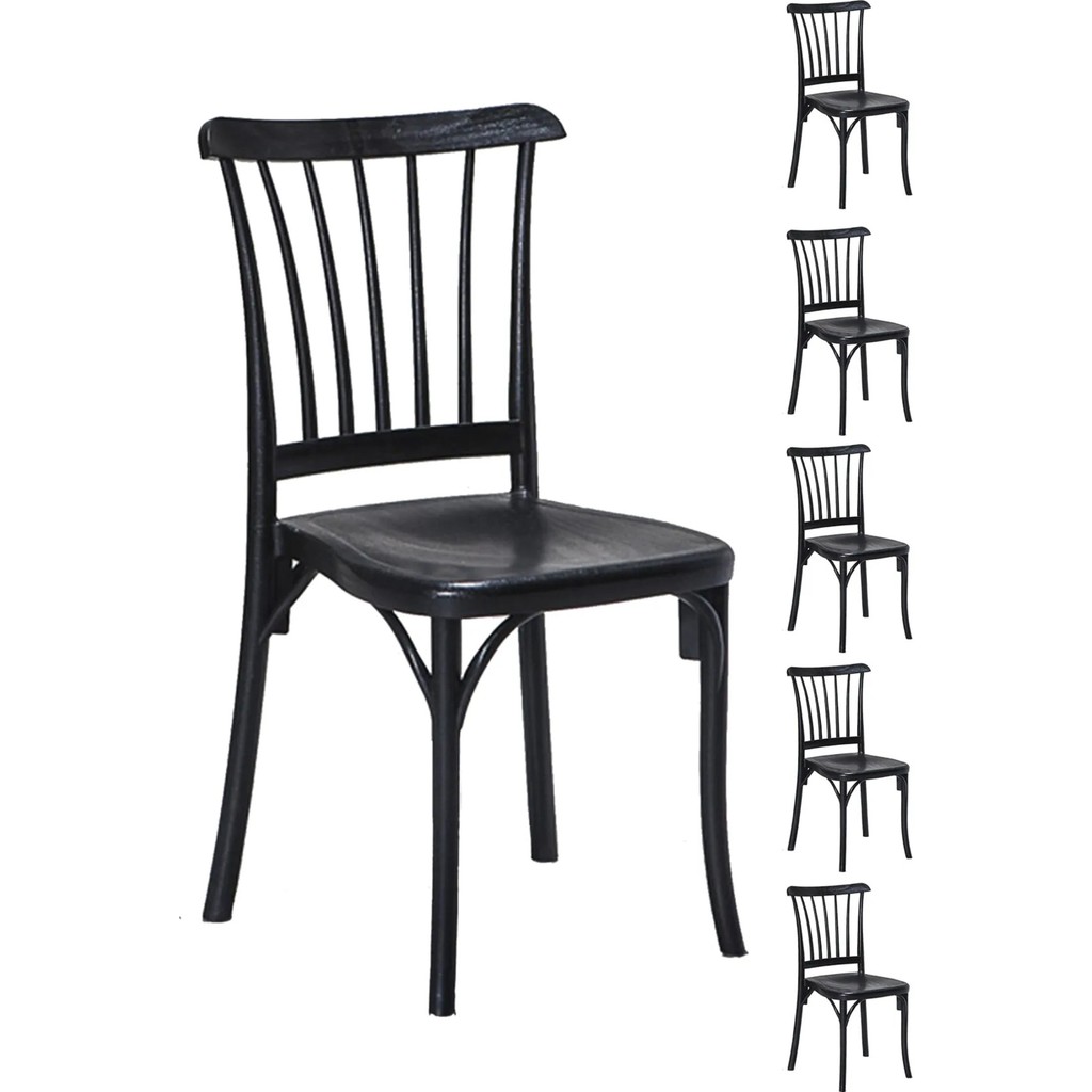Sandalie 6 Adet Violet Siyah Sandalye / Balkon-Bahçe-Mutfak Standart Sandalye Fiyatı