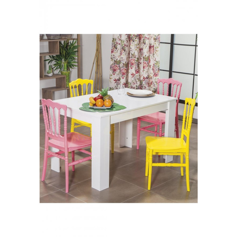 Sandalıe Arda / Miray Mutfak Masa Takimi 4 Sandalye 1 Masa - Sari/Pembe Mutfak Dolabı / Mobilyası Fiyatı