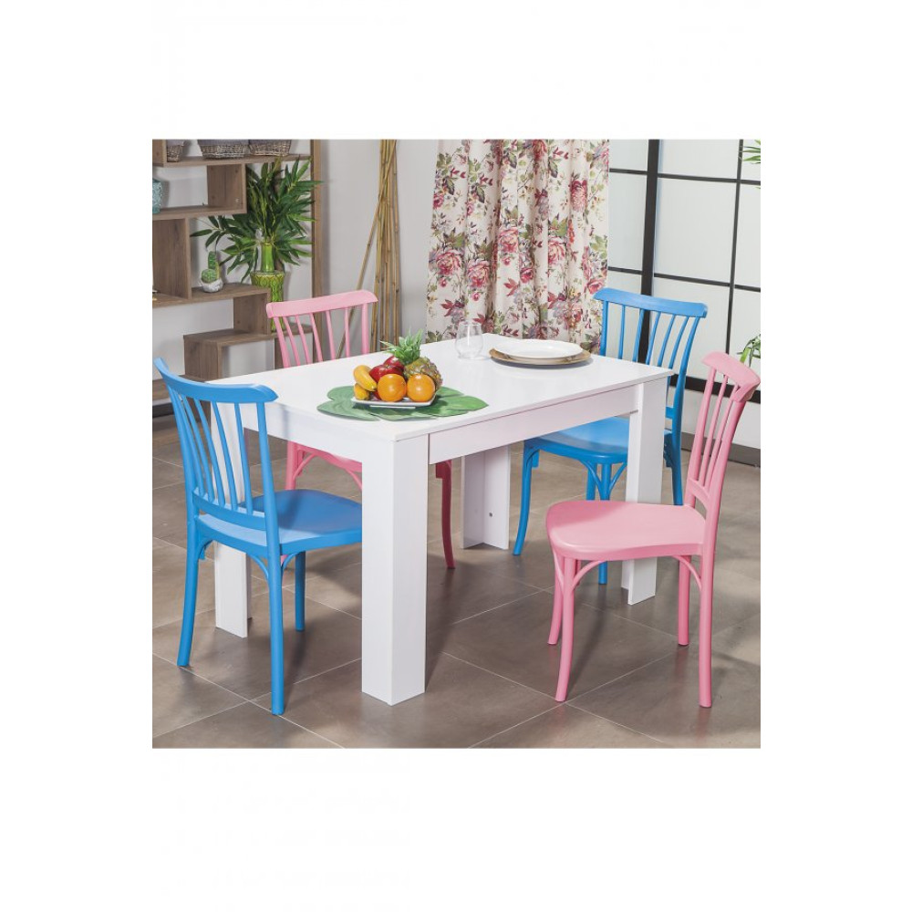 Sandalıe Arda / Violet Mutfak Masa Takimi 4 Sandalye 1 Masa - Pembe/Mavi Mutfak Dolabı / Mobilyası Fiyatı