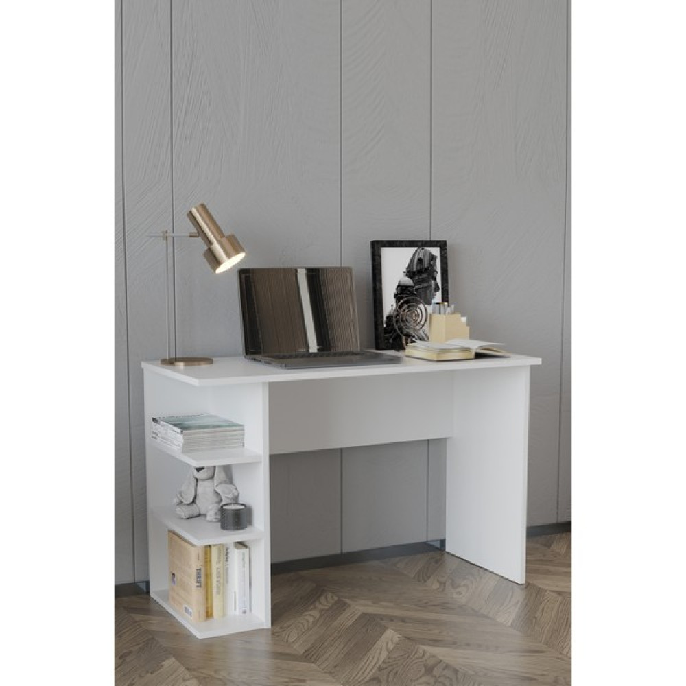 Sandalie Aris 50X113 cm Çalışma Masası Bilgisayar Masası Ofis Ders Masası Beyaz - 120x59 - Mavi Çalışma Masası Fiyatı