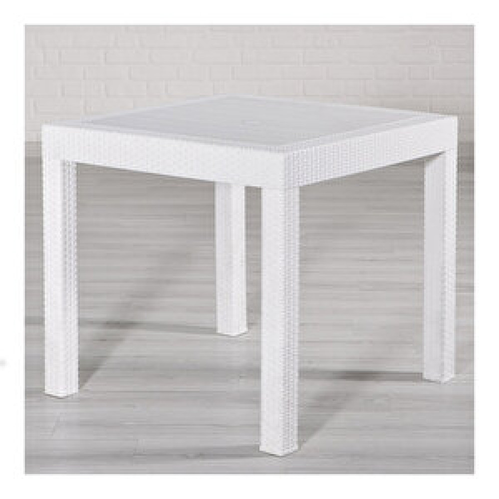 Sandalie Rattan 80x80 Bahçe Masa Beyaz Bahçe Masası Fiyatı