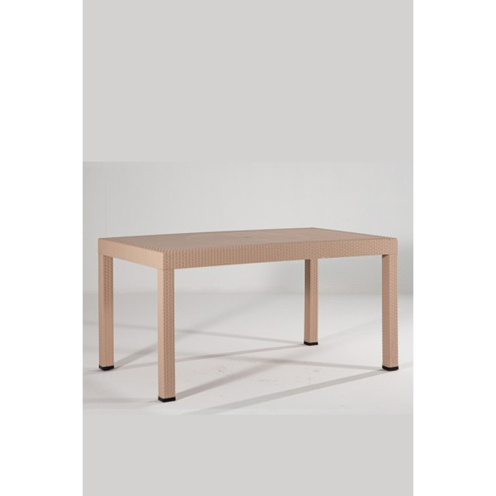 Sandalie Rattan 90X150 Camsız Cappucino Masa - Bahçe&balkon&teras Bahçe Masası Fiyatı