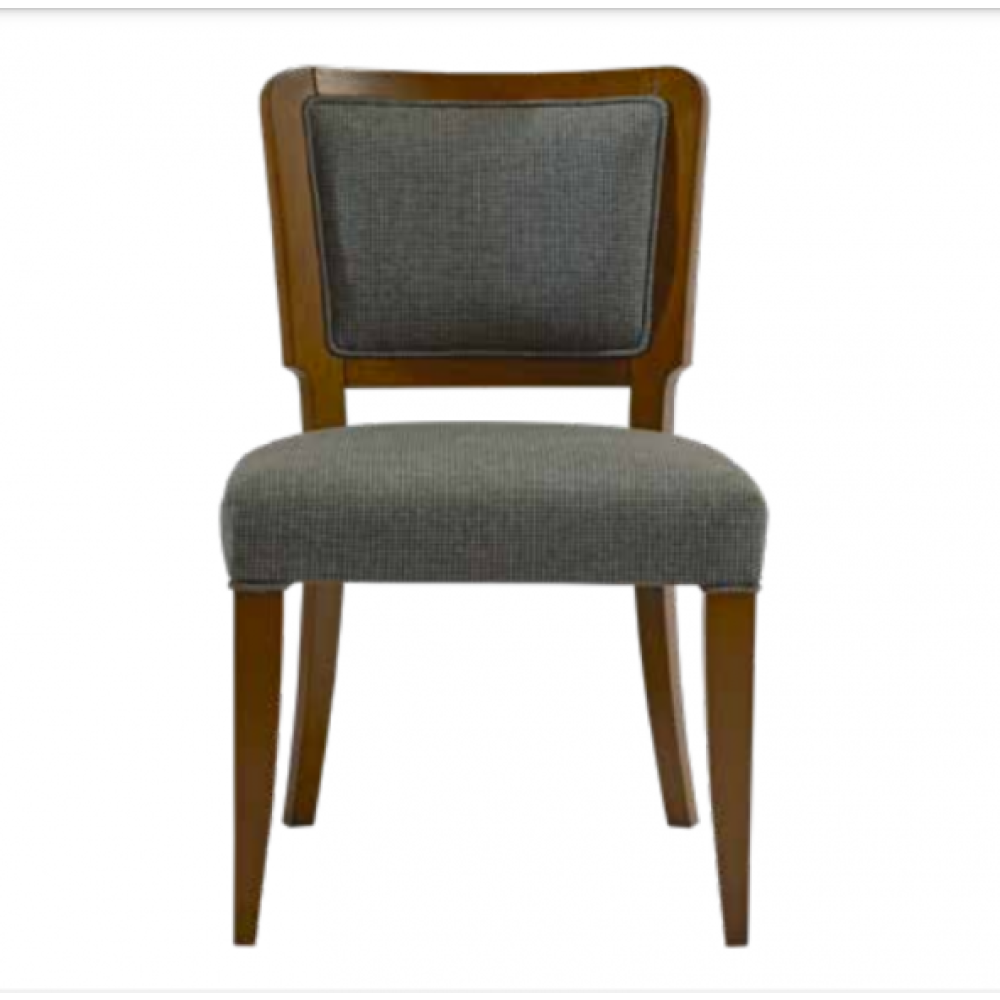 Sandalye 19793 Zus056 Klasik Çerçev Model Gri Şönil Kumaş Geniş Oturm Ceviz Renk Yemek Odası Takımı / Seti Fiyatı
