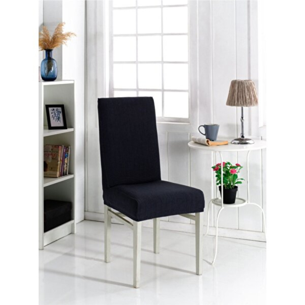 Sandalye Kılıfı Likralı ,lastıklı ,yıkanabilir Piti Kare Desen 1 Adet - 45 x 45 x 60 cm - Siyah Koltuk & Kanepe Örtüsü Fiyatı