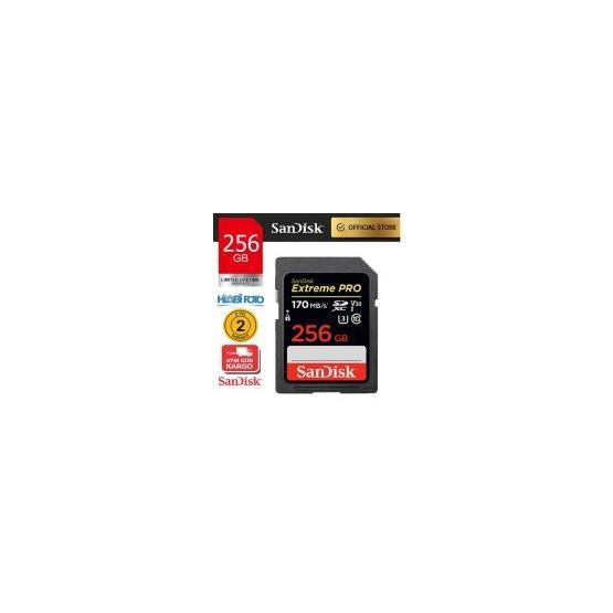 Sandisk 256GB Extreme Pro Class 10 95Mb-S SD Hafıza Kartı
