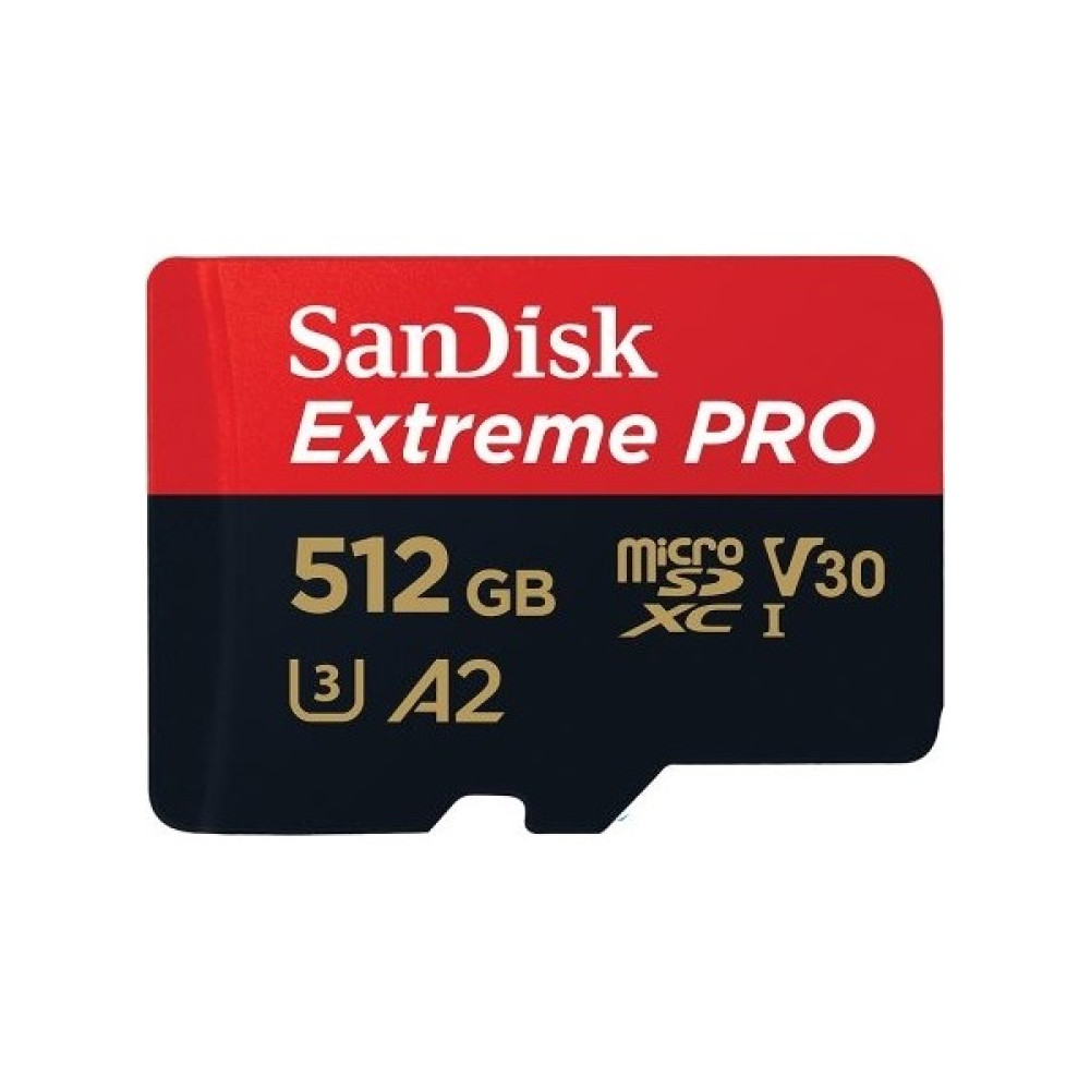 SanDisk Extreme Pro 512GB 170MB/s A2 C10 V30 UHS-I U3 microSDXC Hafıza Kartı + Adaptör (SDSQXCZ-512G-GN6MA) Hafıza Kartları Fiyatı